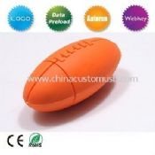 PVC Silicon Rugby ball shaped Usb flash Drive images