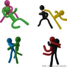 PVC Man shape USB Flash Disk with Mobile Phone Holder images