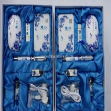 Blue and white porcelain Pen USB Disk Mouse Gift set images