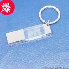 Logotipo grabado cristal luz USB Flash Disk images