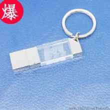 Engraved Logo Crystal Light USB Flash Disk images