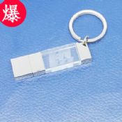 Engraved Logo Crystal Light USB Flash Disk images