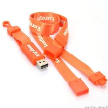 Polyester personnalisé impression longe cou bracelet usb lecteur flash images