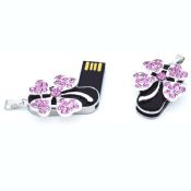 Diamond Flower pen drive for wedding favors usb images