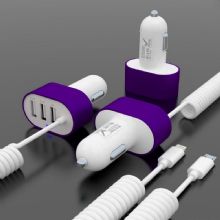 Metallisk hurtig opladning 4.2A USB-oplader til bil images