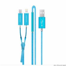 2 In1 cabo USB Micro Dual zíper Design 1M USB 2.0 cobrar o cabo de dados images