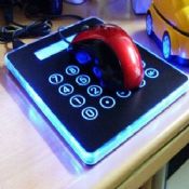 Mouse Pad Calculator with 4 Ports USB HUB Blue LED Light images