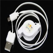 Micro USB2.0 data cable Retractable USB cable images