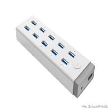 USB 3.0 dato overførsel & opladning 10 forskellige hubporte med 60W Power Max 12V 5A images