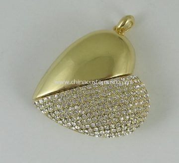 Clé USB en forme de cœur diamant