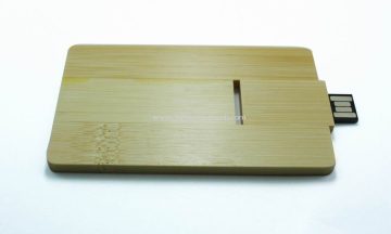 Wooden card shape usb flash drive
