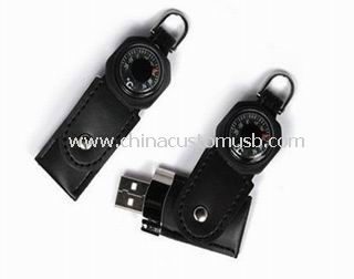 leather USB with Compass