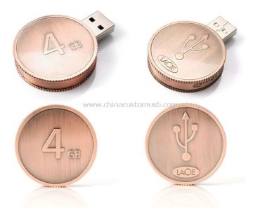 Metal Coin Shape USB Flash Drive