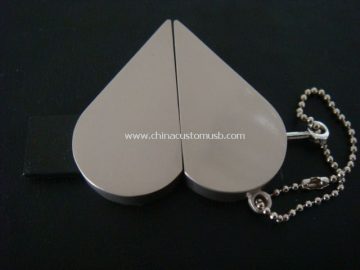 Clé USB en forme de cœur en métal