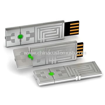 Clé usb métal avec logo en relief de labyrinthe