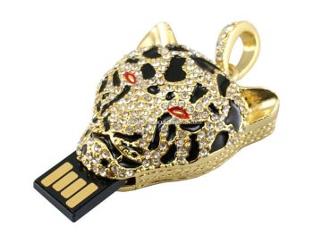 Leopard Head Shape Jewelry USB Flash Drive