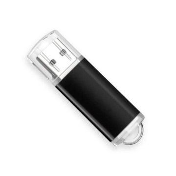 Capped Metal USB Flash Drive with Keyring Loop