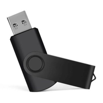 Rotating Metal Cover Mini USB Flash Drive