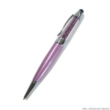 Stylo cristal forme clé USB avec stylet