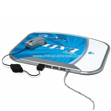 Mouse pad with 4-port USB  hub