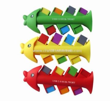 7 port fish shaped USB Hub