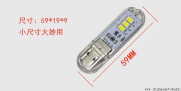 Mini 3 LED lámpara con interruptor táctil