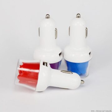 Mode coloré Rose adaptateur chargeur USB allume-cigare 2. 1 a pour la promotion