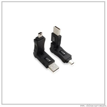 USB A mâle à Mini 5pin adaptateur de 360 degrés