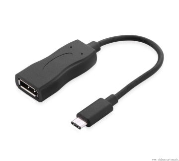 Cabo de fêmea do adaptador Displayport macho USB tipo C