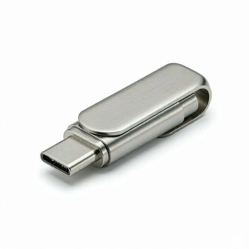 USB-C Metal Flash Drive with Rotating Cover