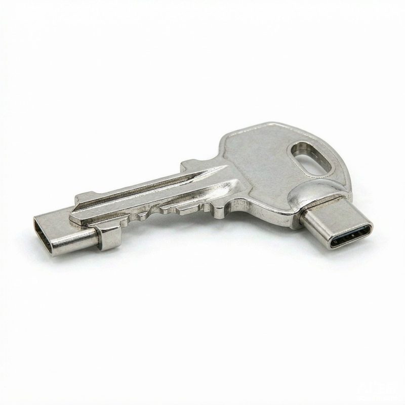 Dual-Connector Key-Shaped USB Flash Drive