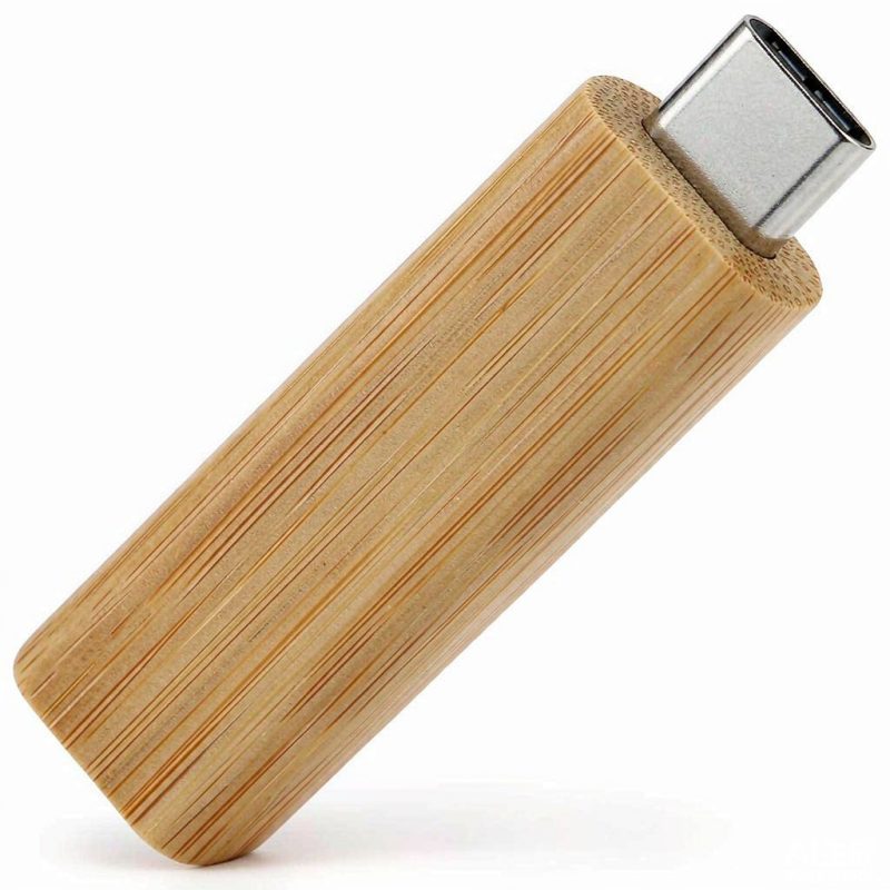 Bamboo USB Flash Drive with USB-C Connector