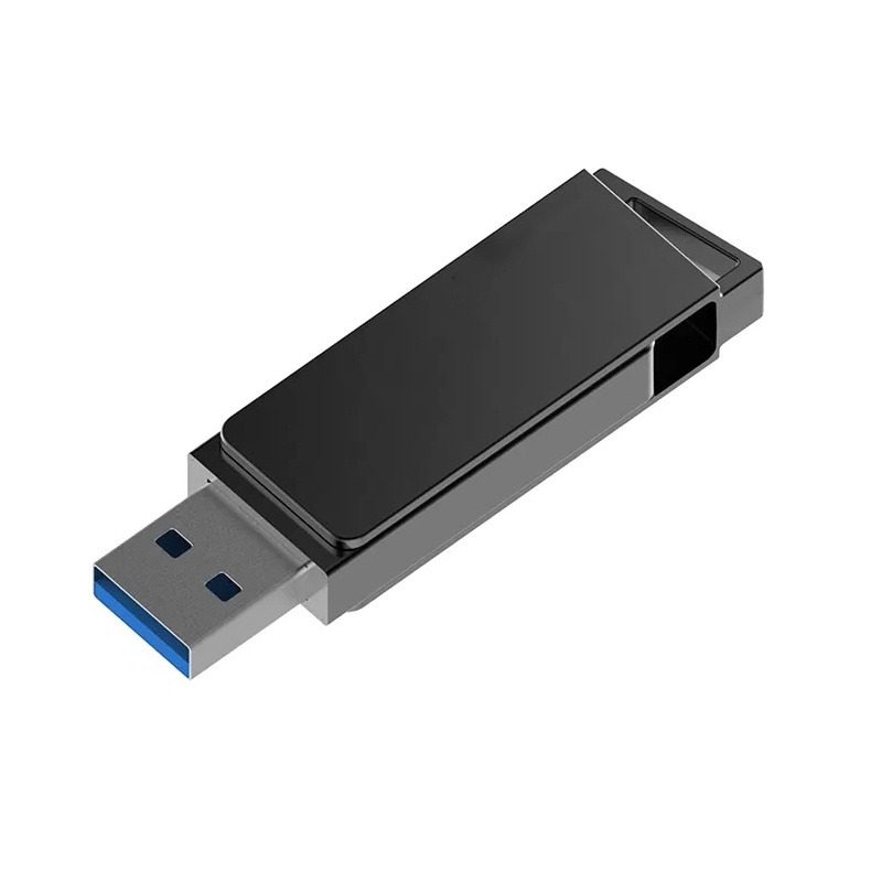 Rotating Metal USB Flash Drive with Swivel Cover