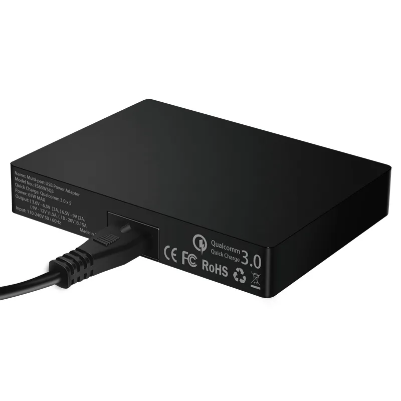 Chargeur de bureau USB 65W 5 ports