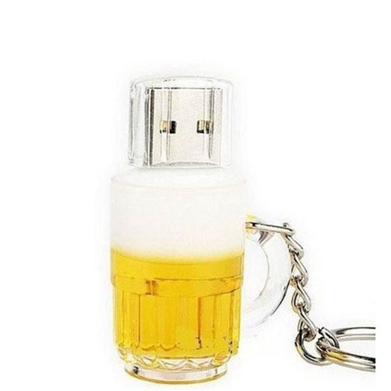 Beer Mug Shaped Plastic Pendant Mini USB Flash Drive