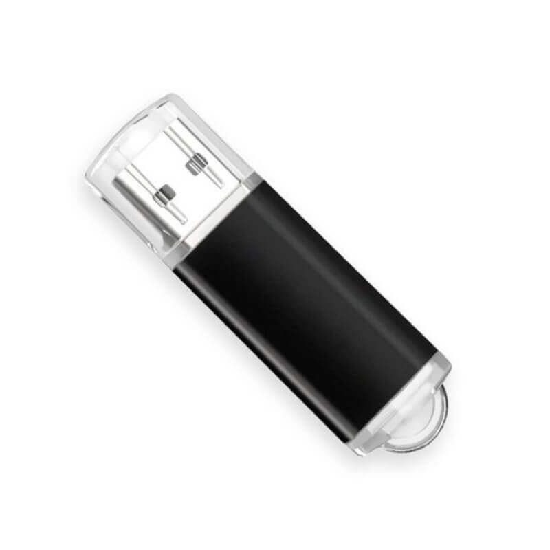 Capped Metal USB Flash Drive with Keyring Loop