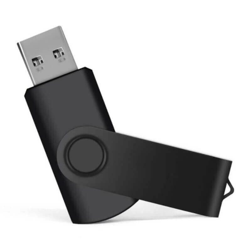 Rotating Metal Cover Mini USB Flash Drive