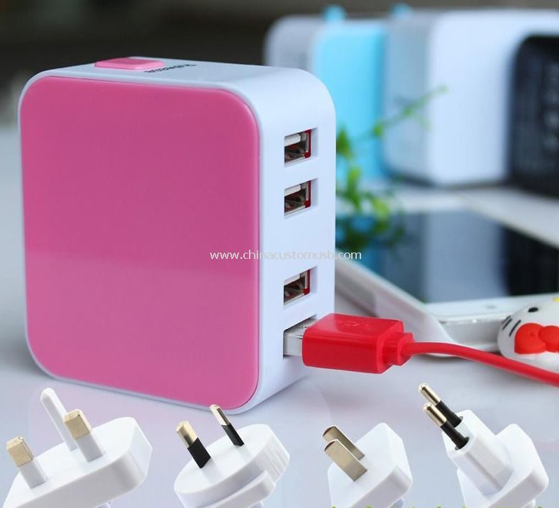 4 USB universal travel charger