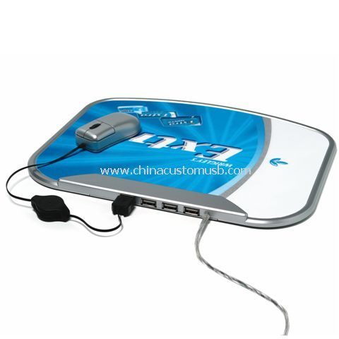 Mouse pad with 4-port USB  hub