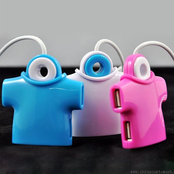 Men T-shirt mini usb hub ABS high quality Pink blue white