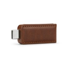 USB-C Flash Drive with Leather Wrap