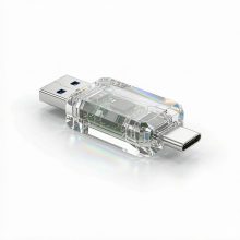 Crystal USB Flash Drive with Dual Connector