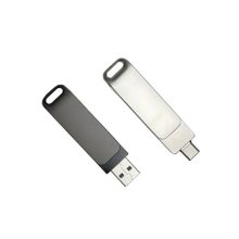 Encrypted Dual-Connector Metal Rotary USB Flash Drive