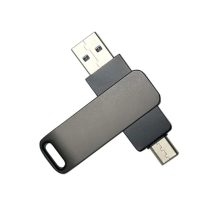 Encrypted Dual-Connector Metal Rotary USB Flash Drive