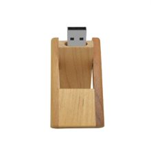 Two-Tone Wooden Swivel USB Flash Drive
