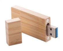 Bambu-USB-minne med dubbla kontakter och magnetiska lock
