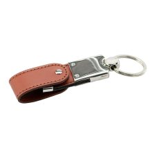 Leather Wrapped Swivel USB Flash Drive