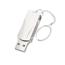 Classic Metal Rotary USB Flash Drive with Split Ring