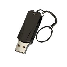Classic Metal Rotary USB Flash Drive with Split Ring