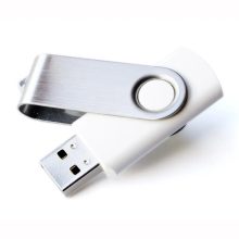 Plastic Twister USB Flash Drive with Metal Sleeve